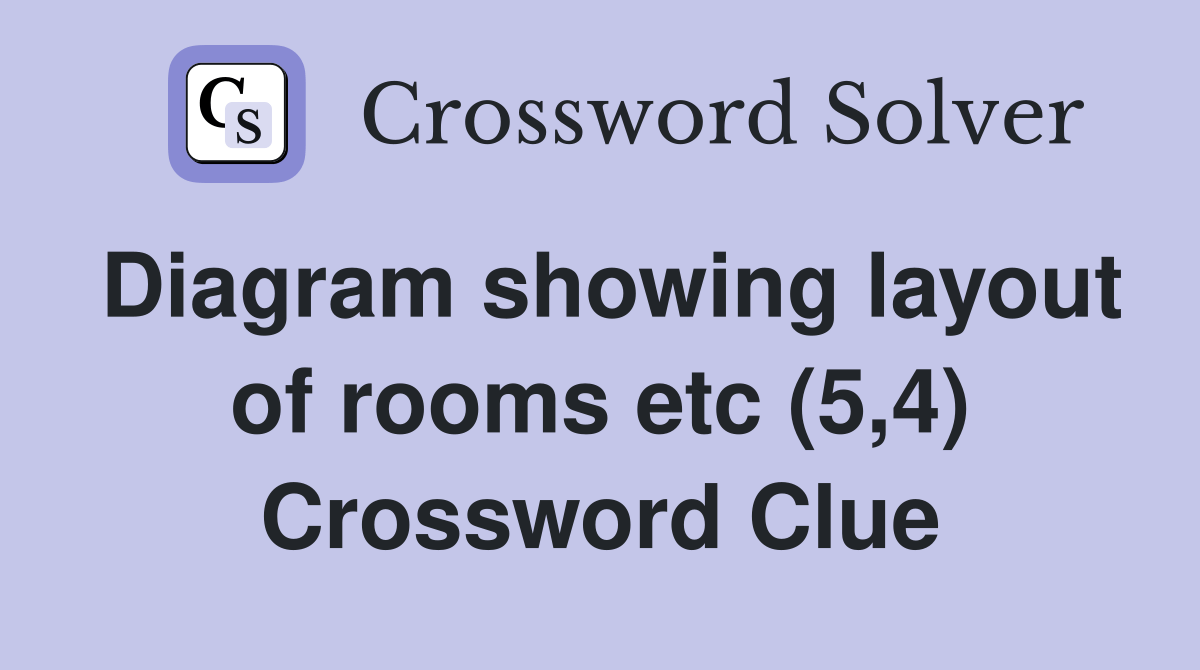 Diagram showing layout of rooms etc (5,4) Crossword Clue Answers